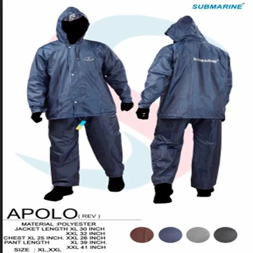 Submarine Mens Reversible Rain Suit, Size: XL and XXL, Polyester