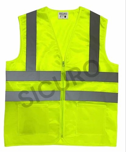 Sicuro Nylon Reflective Safety Vest, For Construction