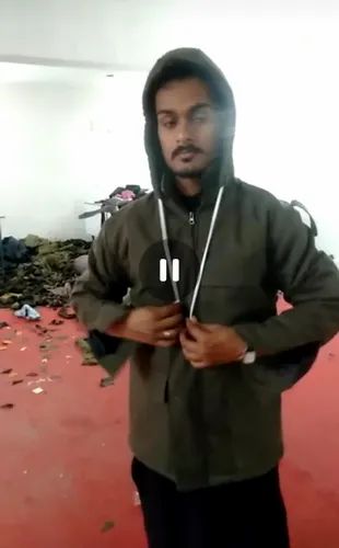 Plain Full Sleeve Police Uniform Winter Jacket Olive Colour