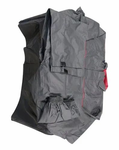 Black Nylon Raincoat