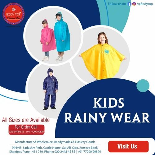 Unisex Kids Rainy Pant