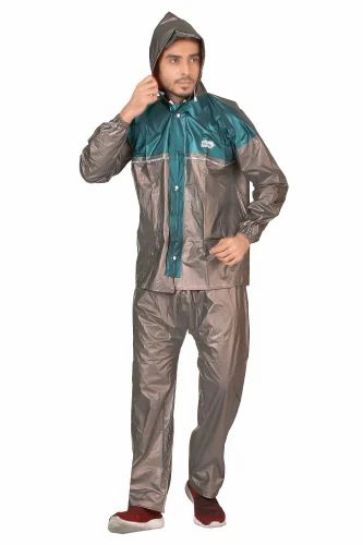 Unisex Brown Men Polyester Raincoat