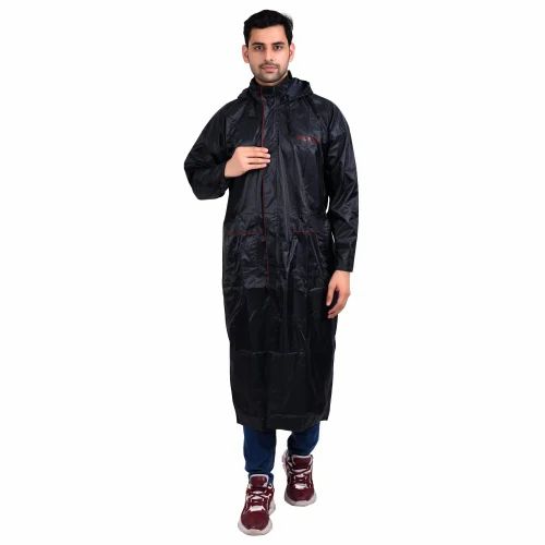 Black Tavera Men Raincoat