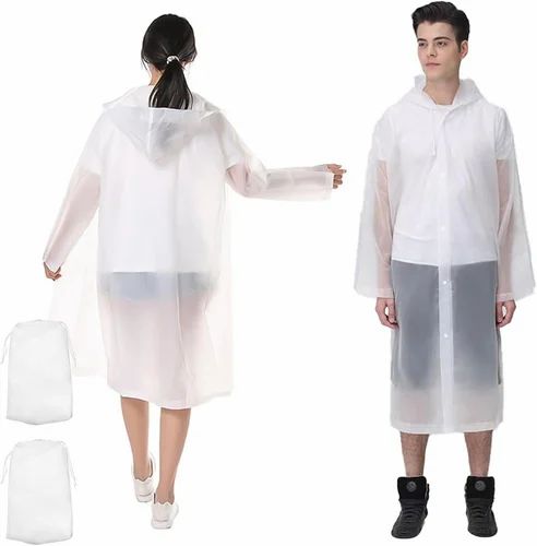 XL Plain PVC Poncho Raincoat (0.10 mm)