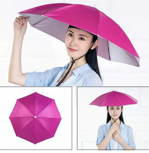 AUXA Hands Free Umbrella Hat Rainbow Cap Wholesale Supplier / MOQ 100 pcs /ctn