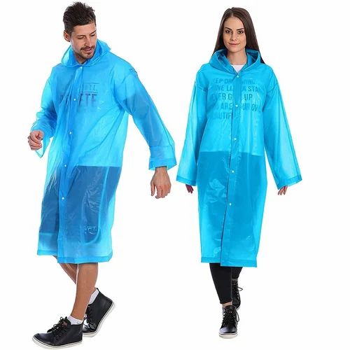 Unisex PVC Printed Raincoat Poncho