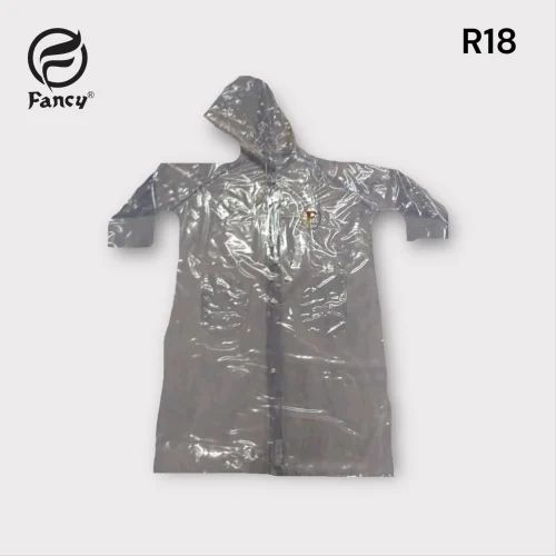 R18 Grey Transparent PVC Raincoat