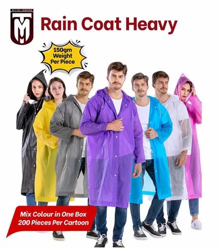 Unisex Transparent Raincoat, PVC