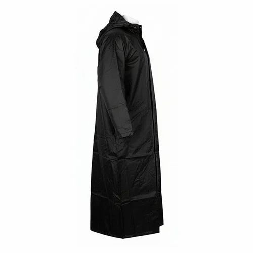Black Polyester Raincoat
