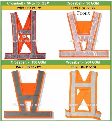 Traffic Safety Vest, Gsm: 100 - 150 Gsm, Size: Free Size