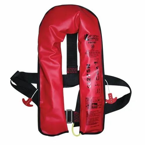 Nylon RED Lalizas Inflatable Life Jacket LAMDA 275N, For Sea Patrolling