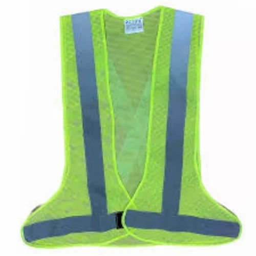 Polyester Fabric 3 Side Reflective Jacket Green with 3M Tape, Fabric Weight: 160