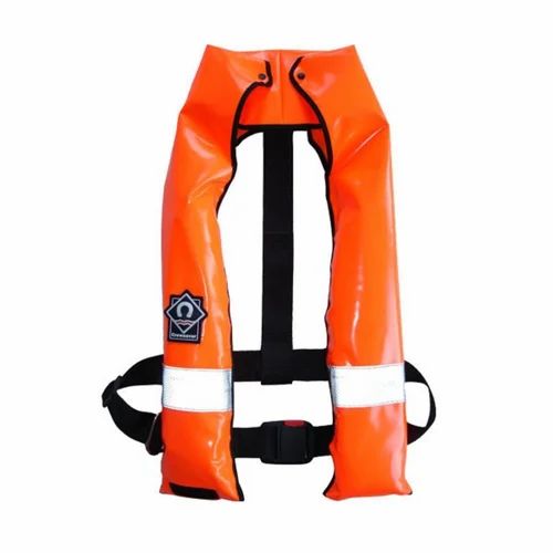 Red Polyester Inflatable Life Jacket