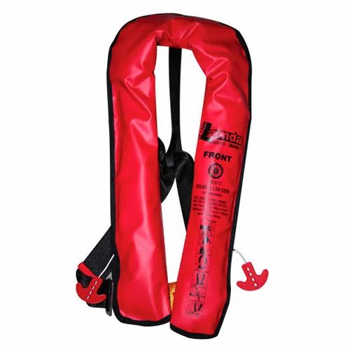 Polyethylene Foam Red Solas Inflatable Life Jackets, Size: Free Size