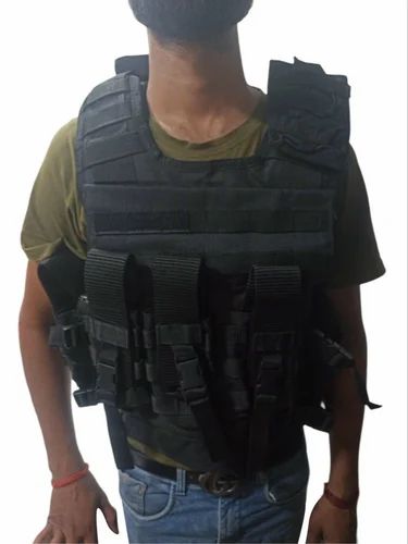 Polyester Black Tactical Bulletproof Vest