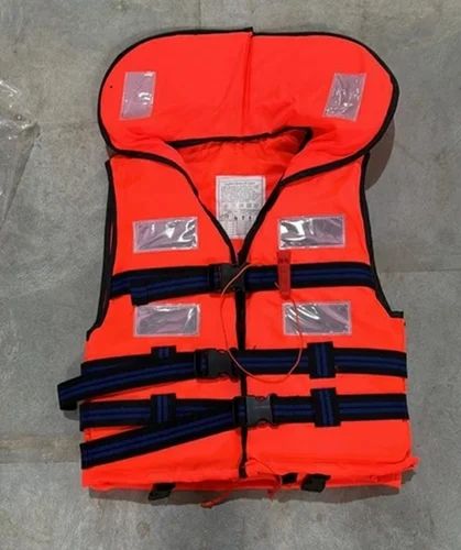 Nylon Orange Life Jacket, For Sea Patrolling