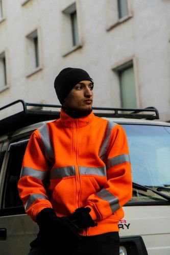 Unisex Polyester Fluorescent Reflective Jacket, Fabric Type: Polyester-Cotton, GSM: 150 GSM
