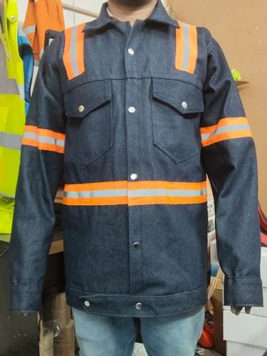 Fr.Denium Cotton Flame Retardant Jackets, For Fire Service And Industrial