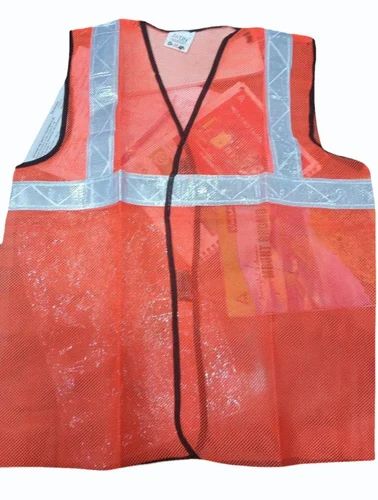 Without Sleeves Net Fire Safety Jacket, Size: Medium