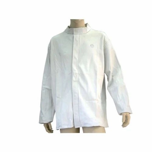 White Plain Leather Safety Jacket
