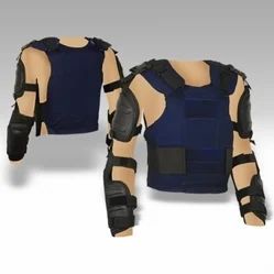 Polycarbonate Waist Length Anti Rioting Jacket with Buckle Closure and Chest Plates (Low Threat Protection)