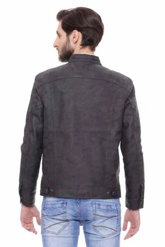 Comfort Fit Forged Iron Faux Leather Jacket - 18BJK39676 (XXXL)