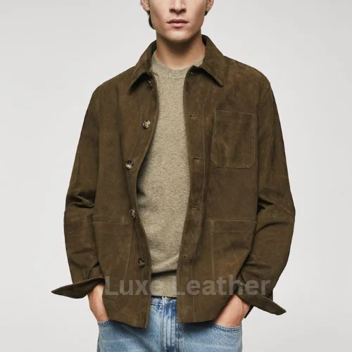 Men s suede leather jacket