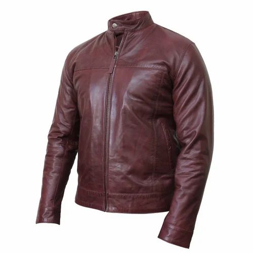 Men Leather Bomber Jacket