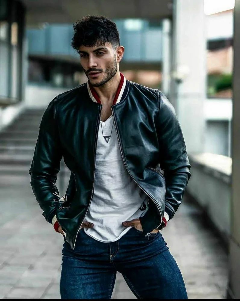 Designer Leather Jacket Black