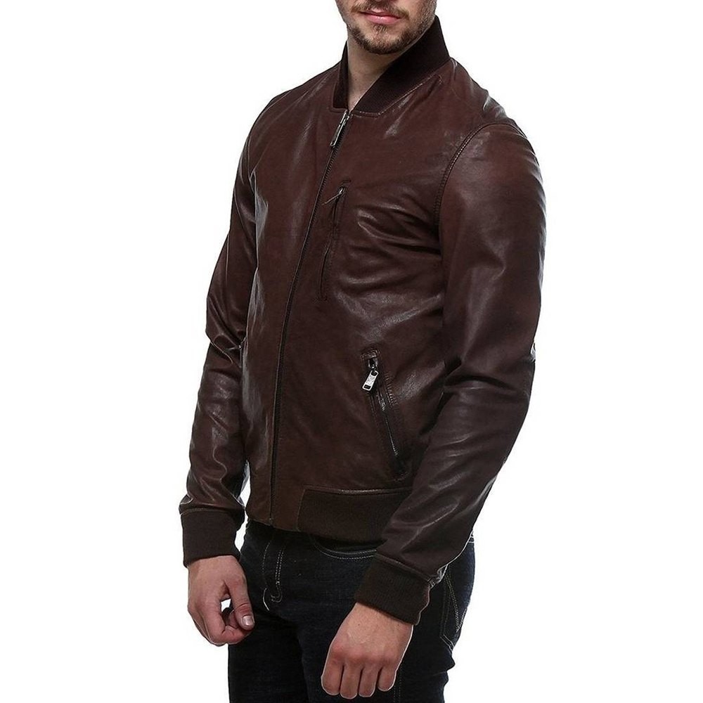 Customised Pure Leather Jacket For Mens