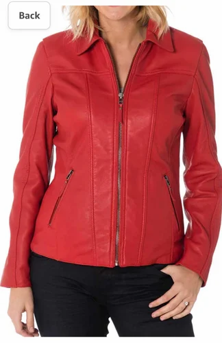 Women Bomber Leather Jacket