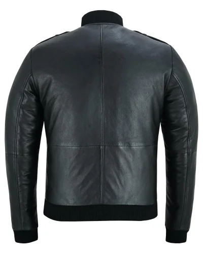 Genuine Nappa Leather Men Bomber Jacket