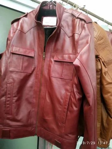 Glam Kills Maroon Sports Leather Jackets