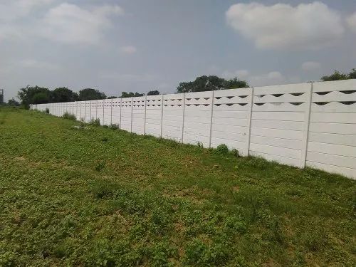 Concrete Prestressed Readymade Boundary Wall, Thickness: 50mm