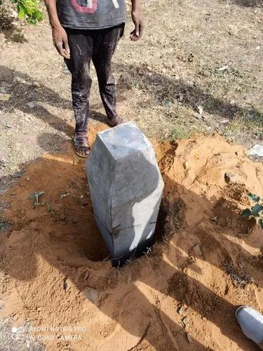Rectangular Concrete Demarcation Pole