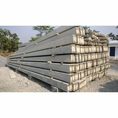 Rectangular Plain Cement Concrete Poles for Fencing (6", 7')