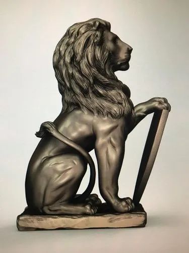 Fiber Lion Sculpture, For Interior Decor