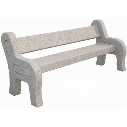 Stone 3 Seater Bench, With Backrest