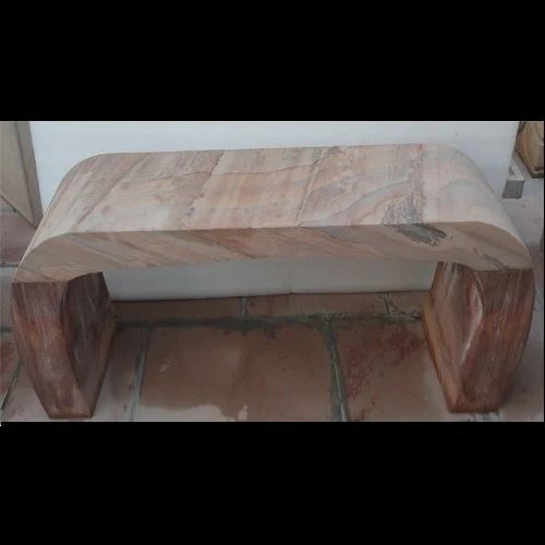 Outdoor Stone Bench, Without Backrest, 2 Seater