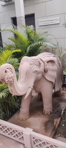 Multicolor Stone Elephant Statue