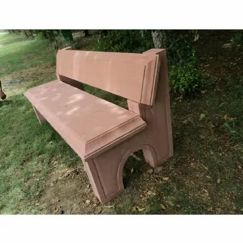 Sandstone Red Stone Bench, 3 Seater