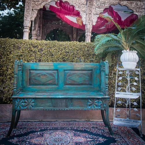 Wooden Garden Bench, With Backrest
