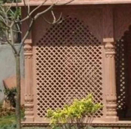 Red Stone Jali With Fiting