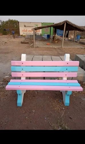 RCC Outdoor Cement Garden Bench, With Backrest, 2 Seater
