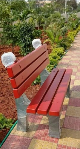 3 Seater Rcc Precast Garden Bench, With Backrest