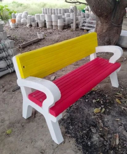RCC 3 Seater Concrete Bench, With Backrest