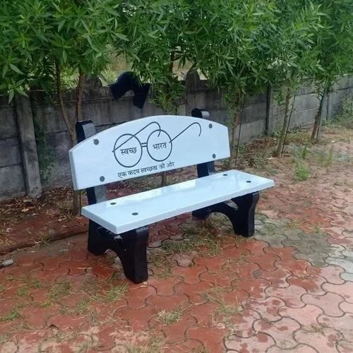 Iron/Ductile Iron Concrete Garden Bench, With Backrest