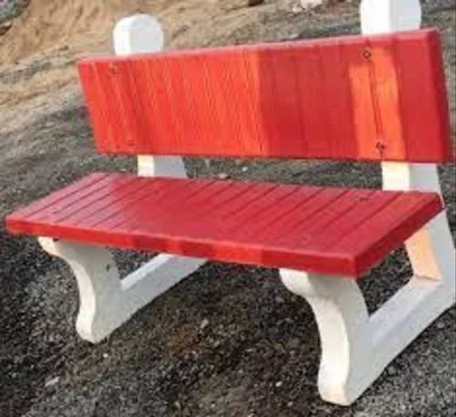 Rcc Without Arm Rest Concrete Garden Bench, With Back