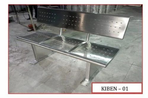 Stainless Steel Bench With Backrest (3 Seater)