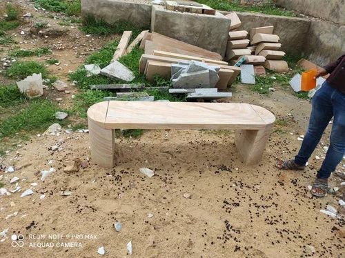 Sandstone Stone Garden Bench, Bench length: 1800 mm, Backless